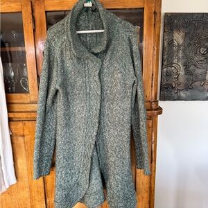 Prana Cozy Green Knit Cardigan sz Large